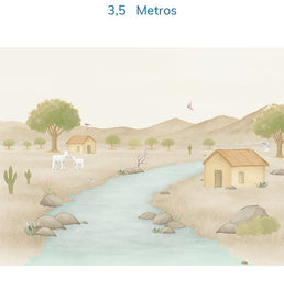 Papel de Parede Refúgio do Sertão Casas - Mural