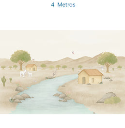 Papel de Parede Refúgio do Sertão Casas - Mural