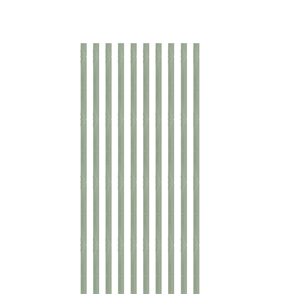 Papel de Parede Infantil Listra Média Aquarela - Verde Seco