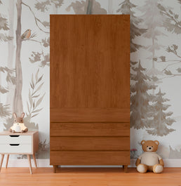 Guarda Roupa 2 em 1 Haus Nature Sem Palha - Freijó