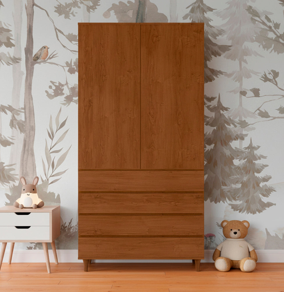 Guarda Roupa 2 em 1 Haus Nature Sem Palha - Freijó