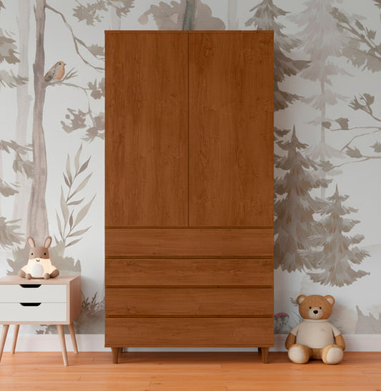 Guarda Roupa 2 em 1 Haus Nature Sem Palha - Freijó