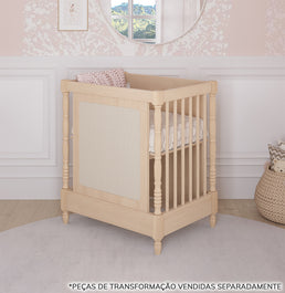 Berço Monet 3 em 1 com Palha - Carvalho