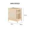 Berço Monet 3 em 1 com Palha - Carvalho