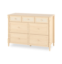 Cômoda de Bebê Monet 7 Gavetas com Palha130cm - Carvalho