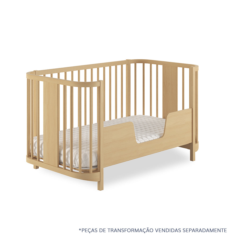 Berço Raika 3 em 1 - Carvalho