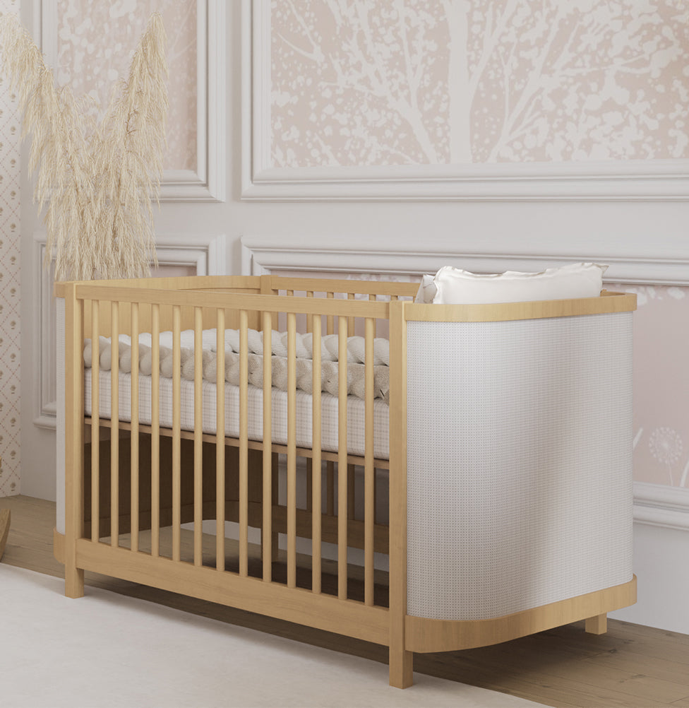 Berço Raika 3 em 1 Com Palha - Carvalho