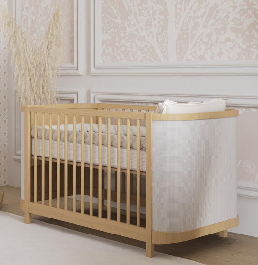 Berço Raika 3 em 1 Com Palha - Carvalho