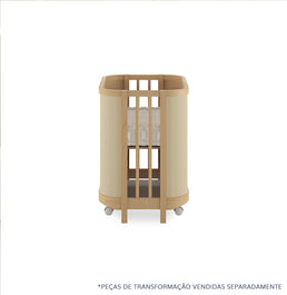 Berço Raika 3 em 1 Com Palha - Carvalho