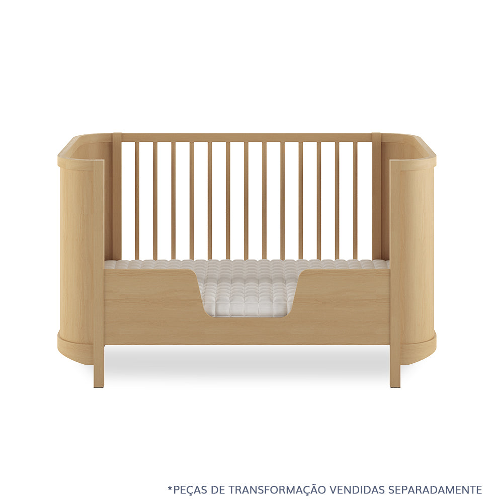 Berço Raika 3 em 1 Fechado - Carvalho