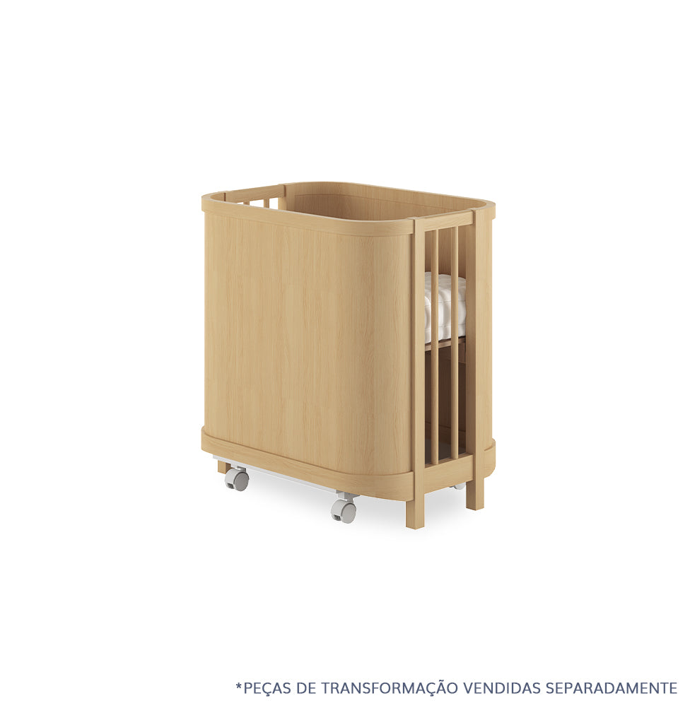 Berço Raika 3 em 1 Fechado - Carvalho
