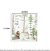 Papel de Parede Infantil Animais na Floresta Verde – Mural