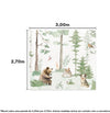 Papel de Parede Infantil Animais na Floresta Verde – Mural