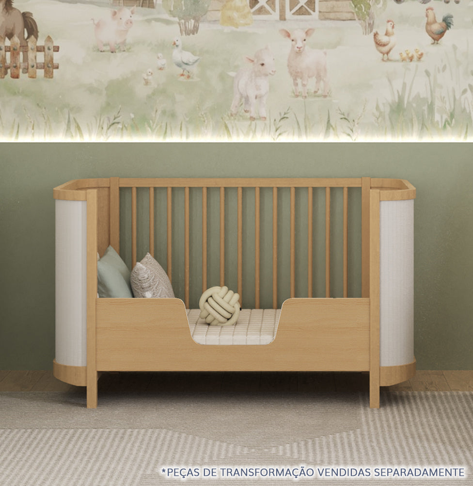 Meia Grade de Transformação Para Mini Cama Raika - Carvalho