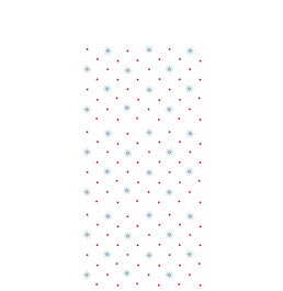Papel de Parede Infantil Estrelas com Poá Azul e Vermelho