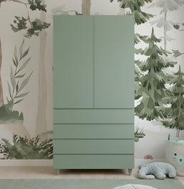 Guarda Roupa 2 em 1 Haus Nature Sem Palha - Verde