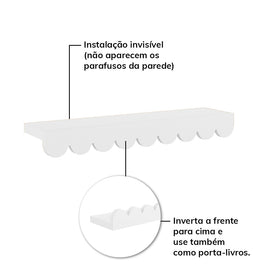 Prateleira Ondinhas 60cm – Branco