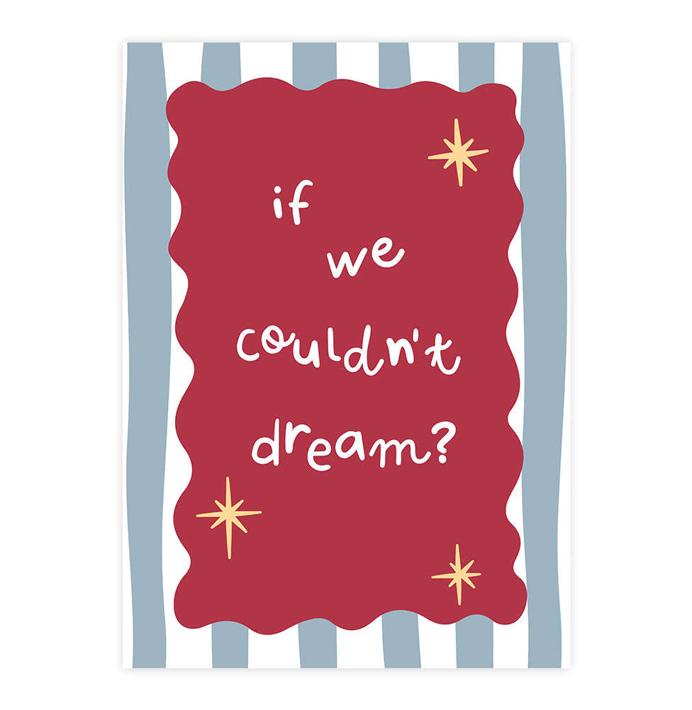Quadro Infantil “If We Couldn’t Dream?” Vermelho – Vertical