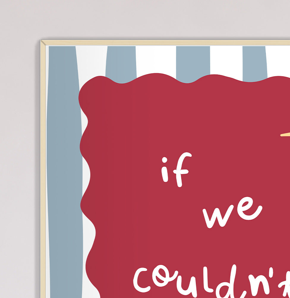 Quadro Infantil “If We Couldn’t Dream?” Vermelho – Vertical