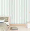 Papel de Parede Infantil Listra Média Aquarela Verde Malva