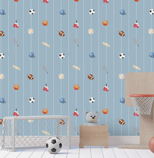 Papel de Parede Infantil Listras do Jogo