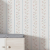 Papel de Parede Infantil Floral e Listra Paris