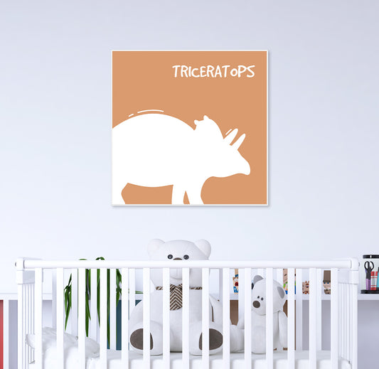 Quadro Infantil Dino Bento Triceratops