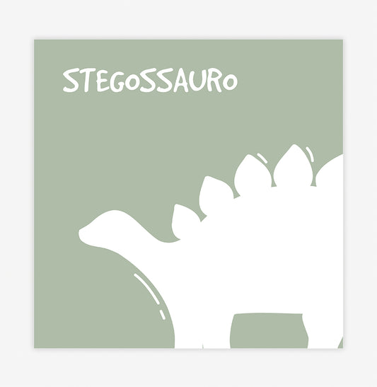 Quadro Infantil Dino Bento Stegossauro