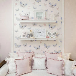 Papel de Parede Infantil Borboleta Azul