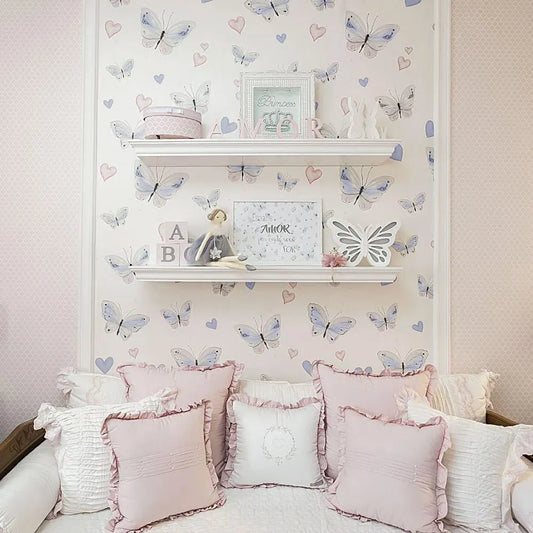 Papel de Parede Infantil Borboleta Azul