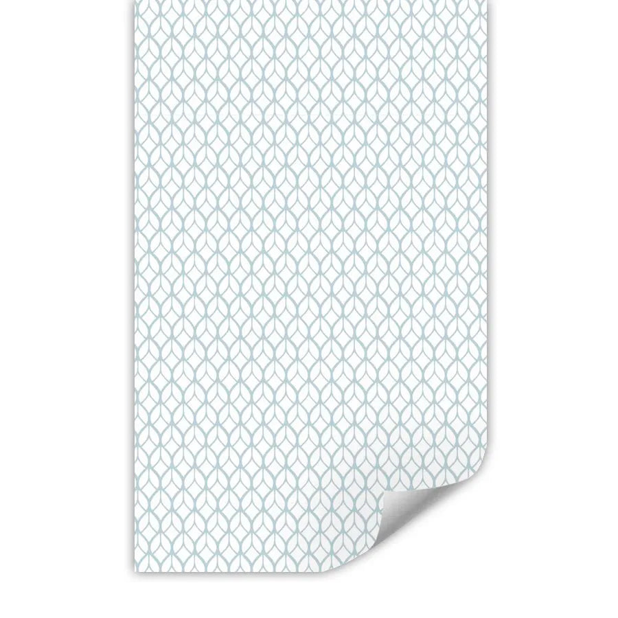 Papel de Parede Infantil Folhas Invertido Azul Claro