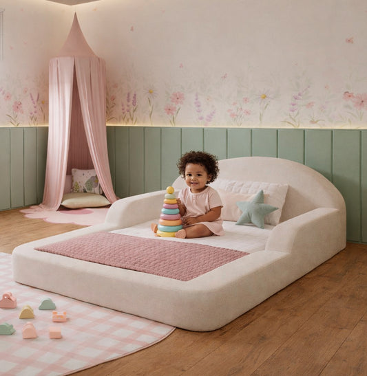 Cama Montessoriana Lumi Solteiro com Colchão – Bege