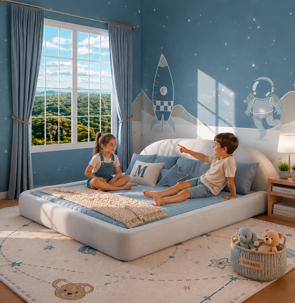 CAMA MONTESSORIANA LUMI CASAL - CINZA