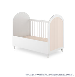 Berço Haus Arco c/ Palha 3 em 1 - Branco