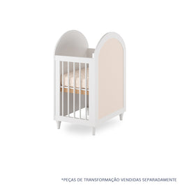 Berço Haus Arco c/ Palha 3 em 1 - Branco