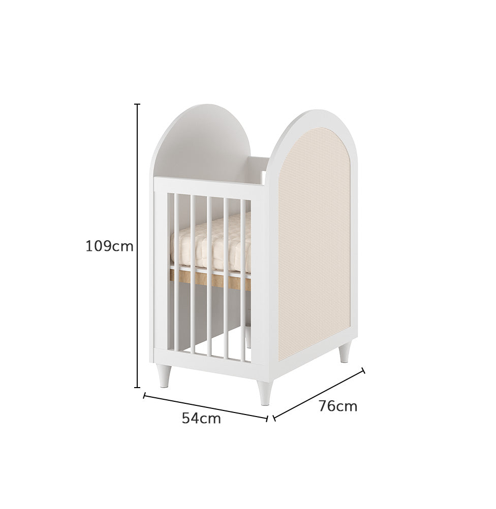 Berço Haus Arco c/ Palha 3 em 1 - Branco