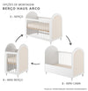 Berço Haus Arco c/ Palha 3 em 1 - Branco