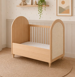 Berço Haus Arco c/ Palha 3 em 1 - Carvalho