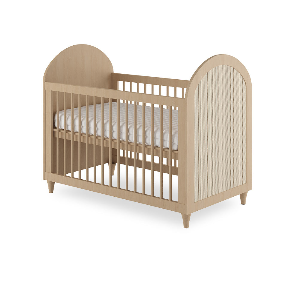 Berço Haus Arco c/ Palha 3 em 1 - Carvalho