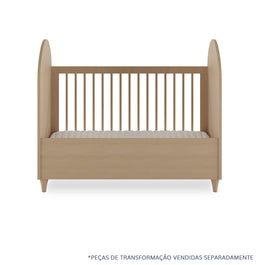 Berço Haus Arco c/ Palha 3 em 1 - Carvalho