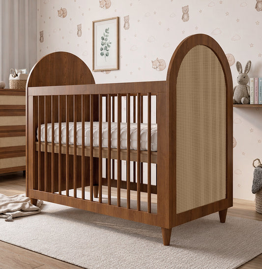 Berço Haus Arco c/ Palha 3 em 1 - Freijó