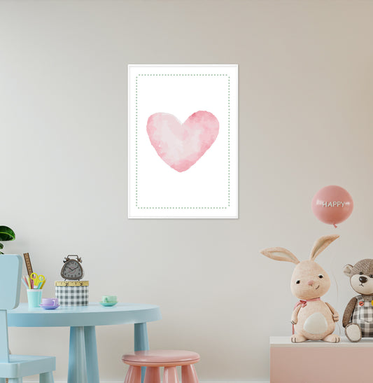 QUADRO INFANTIL CORAÇÃO CANDY - VERTICAL