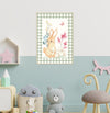 QUADRO INFANTIL COELHO MALI XADREZ - VERTICAL