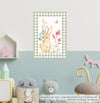 QUADRO INFANTIL COELHO MALI XADREZ - VERTICAL