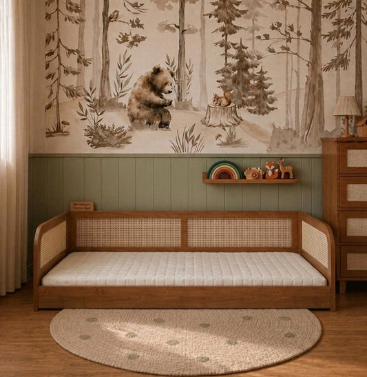 Cama Sofá Haus Arco Com Palha 2 em 1 Montessoriana - Freijó