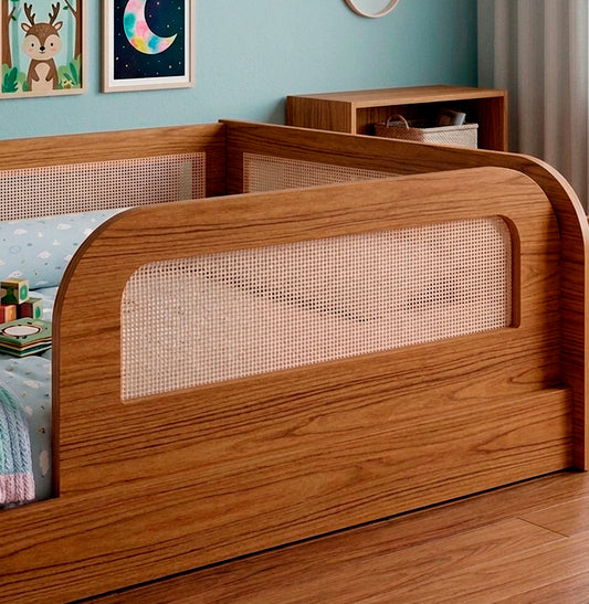 Grade frontal para cama Haus Arco com Palha - Freijó