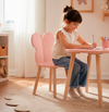 CADEIRA INFANTIL BORBOLETA - ROSA PÉ CARVALHO