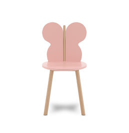 CADEIRA INFANTIL BORBOLETA - ROSA PÉ CARVALHO