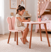 CADEIRA INFANTIL BORBOLETA ROSA FREIJÓ