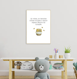 QUADRO INFANTIL POTE DE MEL - VERTICAL